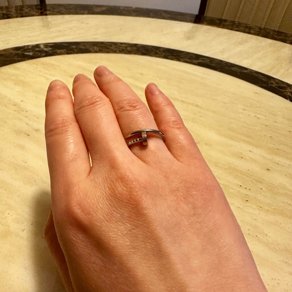 ✨SOLD✨Like New Authentic Cartier Juste Un Clou Ring in White Gold Size 49 - Picture 6 of 12